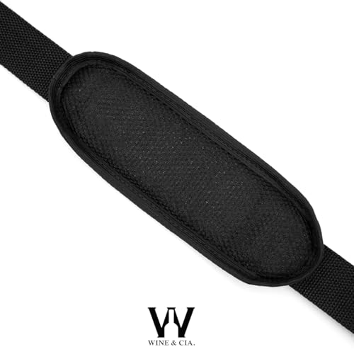 Bolsa Mala Para Transportar 6 Garrafas Vinho em Viagens Com Espuma De Proteção Anti Shock Wine & Companhia (Preto)