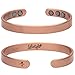 Pure Copper Magnetic Therapy Bracelet, for Arthritis and Carpal Tunnel Pain Relief, Copper Bracelet for Women and Men, Brushed Copper