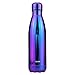 DJSBZ Vacuum Cola Shape Double Walled 18/8 Stainless Steel Water Bottle Leak-proof Keep Hot & Cold Travel Sports Personalized Metal Water Bottle,17 Oz (500 ml) Metal Purple