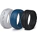 Silicone Wedding Ring for Men - Rinfit Designed Medical Grade Engagement / Wedding Silicone Rubber Rings - Unique Mix Collection - Metal Free, Safe & Comfortable Men's Wedding Bands.