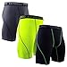 LUWELL PRO Men’s 3 Pack Compression Shorts Baselayer Cool Dry Sports Tights Shorts for Running,Workout,Training(Black,Gray,Yellow,M)thumb 1