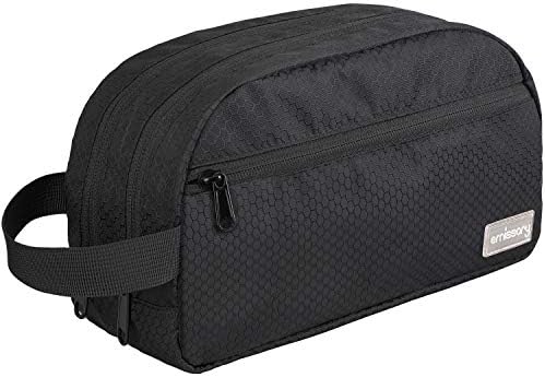 emissary Nylon Men's Toiletry Bag - Large Waterproof Shower Bag - Travel Toiletries Bag - Dopp Kitt for Men - Toiletry Bag for Men and Women - Shaving Bag for Men Travel (Black Water-Resistant) 1 emissary Nylon Men's Toiletry Bag - Large Waterproof Shower Bag - Travel Toiletries Bag - Dopp Kitt for Men - Toiletry Bag for Men and Women - Shaving Bag for Men Travel (Black Water-Resistant)