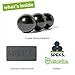 Speks Super Gunmetal Set of 3 (33mm) Magnetic Balls - Sculptural Fun Stress Relief Desk Toy and Base for Adults