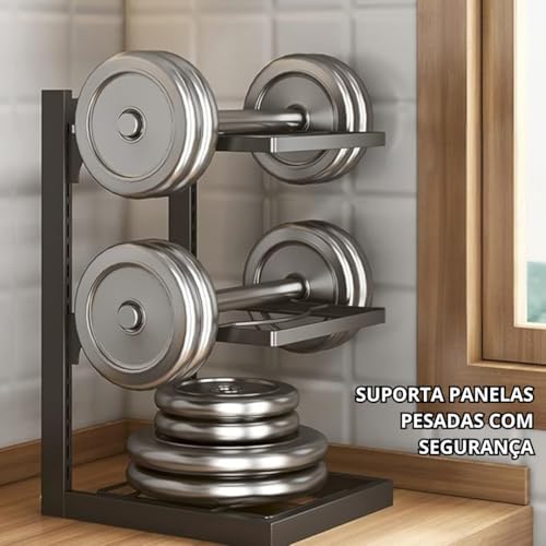 Organizador de Panelas Vertical Ajustável em Ferro – Porta Panelas para Armário de Cozinha | Suporte Modular com Ajuste de Altura para Panelas, Frigideiras e Tampas (4 camadas)