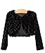 Faux Fur Long Sleeve Bolero Jacket Shrug Pink White Ivory Black Infant to Girls