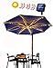 Etercycle Outdoor Solar Patio Umbrella String Lights Solar Powered Bright 8 Modes 104LED Lights Included 3*AA 800mAh Battery,for Beach Deck Umbrella Garden Party Christmas Outdoor Decoration