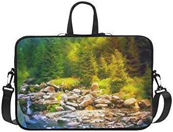 Surreal Nature Scene Digital Oil Briefcase Laptop Bag Messenger Shoulder Work Bag Crossbody Handbag For Business Travelling