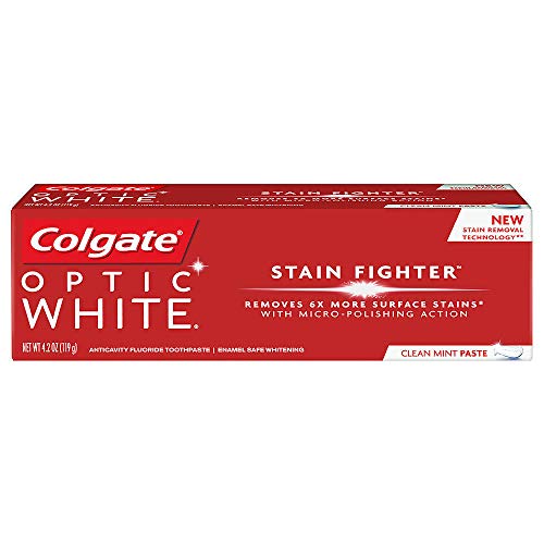 Colgate Optic White Stain Fighter Clean Mint Toothpaste, 4.2 oz