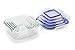 10 Pack Square and Rectangular Heat Resistant Borosilicate Glass Airtight Containers with Lock Down Lids By Popit