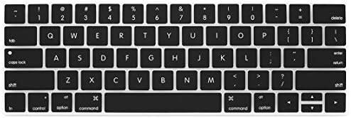Famber Silicone Skin Keyboard Cover for Macbook Pro with Touch Bar 13" / 15" (A1706/A1707, 2016 &amp; 2017 Release) - Black