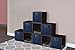 Set of 6 Cubo Foldable Fabric Bins- Blue