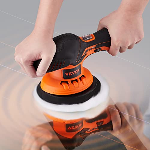 VEVOR Cordless Buffer Polisher, with 12V 2.0Ah Lithium Battery, 6inch
