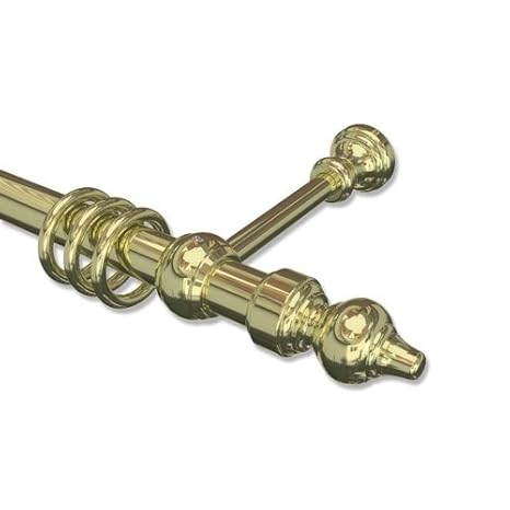 Interdeco Talena Luina Curtain Rods In Brass Coloured Metal