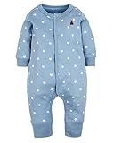 Kidsform Infant Baby Cotton Print Footless Romper Pajamas Outfits Bodysuits Playsuits Blue 12-18M