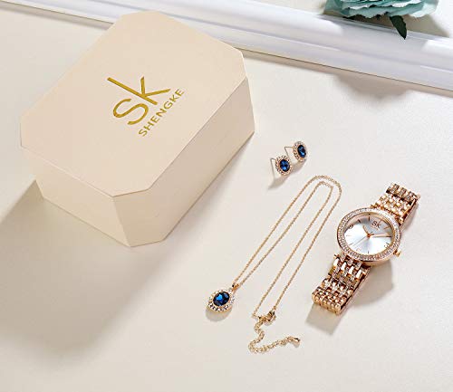 4 Quartz+Watches+Earring+Necklace+Christmas