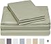 Amazon Basics 400-Thread-Count Hemstitch Egyptian Cotton Sheet Set, 3 piece, California King, Sage, Solid
