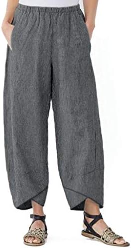 Pants for Women, Linen Yoga Bloomers Elastic Waist Loose Pants Trousers