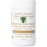 Organic Beef Bone Broth Gelatin Turmeric &amp; Black Pepper - Supports Joint Health, Boost Immunity - Fresh, Natural Ingredients for Delicious Paleo &amp; Gluten Free Diet Friendly Broth Soup Stock