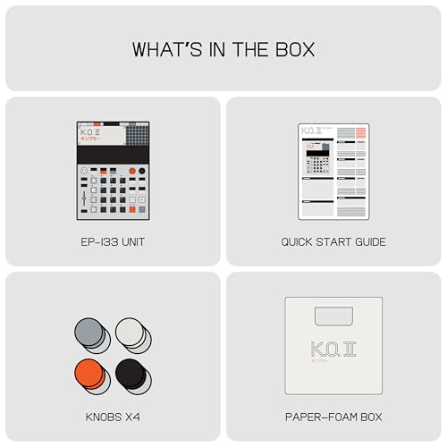teenage engineering EP–133 K.O. II 128MB of sampler, drum machine and sequencer with built-in microphone and effects