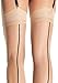 Leg Avenue Women's Backseam Stockings, Nude/Black Cuban Heel, One Size