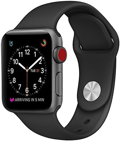 Apple Watch Band Sport Silicone Strap Replacement Wristbands For iWatch Series 3 Series 2 Series 1 Apple Watch Band 42mm (Black, 42MM M/L)