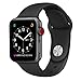 Apple Watch Band, Durable Soft Silicone Replacement iWatch Band Sport Style Wrist Strap for Apple Watch Band Series 3 Series 2 Series 1 Sport Edition (42mm M/L Black)