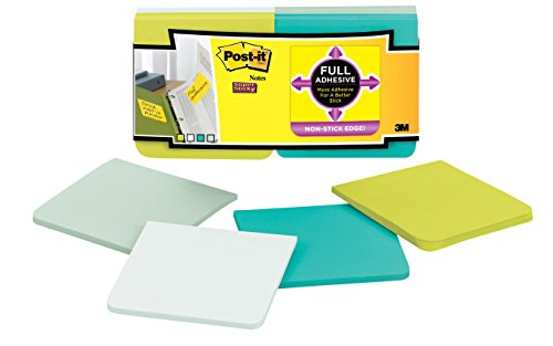Post-it super sticky full adhesive notes, 3 in x 3 in s…