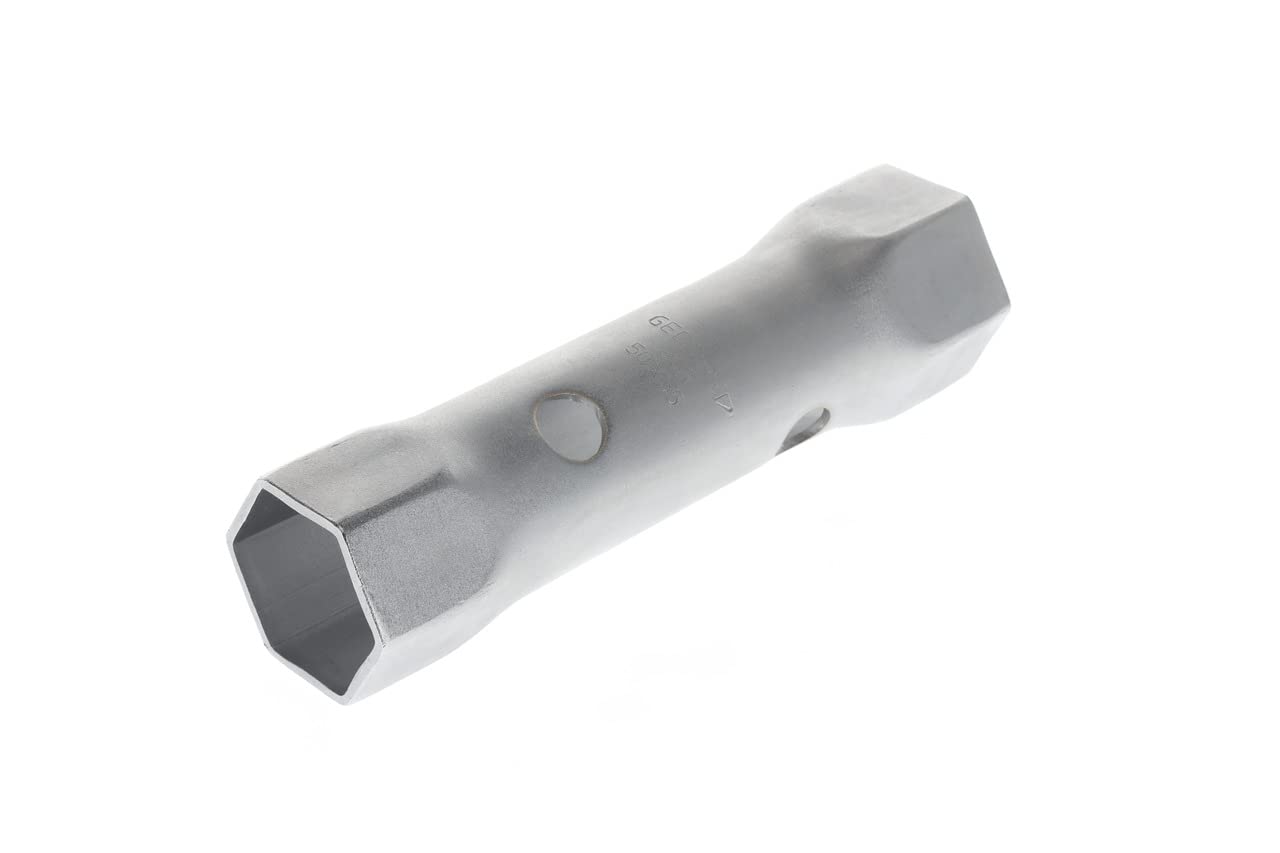 GEDORE Tubular box wrench, 50 + 55 mm, Hex, 235 mm long, Tool for nuts automotive, 26 R 50x55, Chrome-plated steel