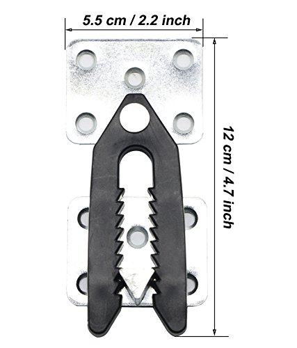 PGCOKO 4pcs Sofa Couch Sectional Furniture Connector Joint Snap Alligator Clip Style