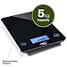 Smart Weigh Glass Top Food Kitchen Scale,5 Kg/11 Lbs Capacity, Digital Grams and Ounces for Cooking, Baking, Weight Loss and Dieting,5 Unit Modes, Black