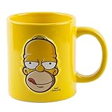 ICUP Simpsons Homer Face Embossed Ceramic Mug, 20 oz, Clear