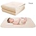 Baby Waterproof Pad Bed Mattress Protector Reusable Incontinence Pads Organic Cotton 4 Protective Layers Ultra Absorb Sheets for Infants Kids, Size 39.5”x23.8”