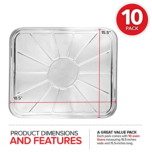 Disposable Foil Oven Liners (10 Pack) Aluminum Foil Oven Liners for