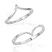 925 Sterling Silver Pointed Above Knuckle Midi and Below or Thumb Ring Set of Two (2), Sizes 4, 8