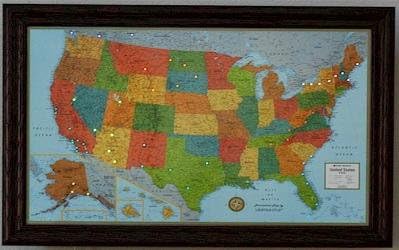 Lightravels Illuminated United States Map with Frame