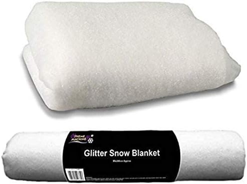 Theme Machine 2 x 90cm x 240cm Glitter Snow Blanket Artificial Fake Roll Christmas Decoration Scene Setter