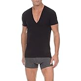 2(X)IST Men's Pima Cotton Slim Fit Deep V-Neck T-Shirt