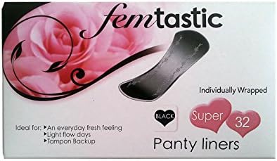 Femtastic Black Super Pantyliner 16X32 Per Case
