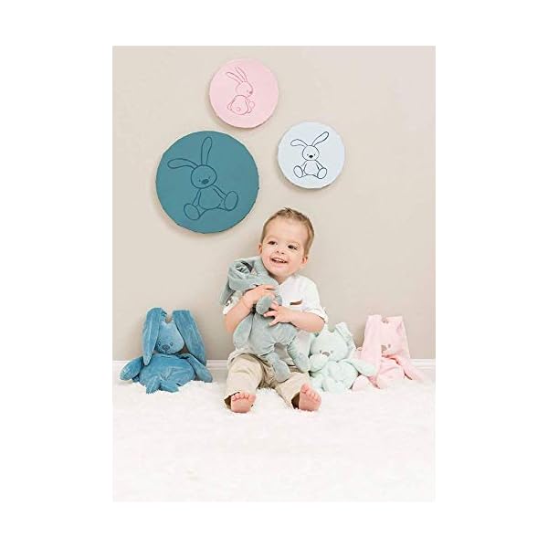 Nattou Kuscheltier Hase Lapidou, Wegbegleiter ab der Geburt, 36 cm, Blau – Bild 5