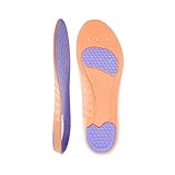 DJMed Stamina - Soft Shoe Anti-Fatigue Cushion Insoles - Inserts Support Standing, Running, Sore Feet, Hiking, Heel Pain (Womens 7-10)