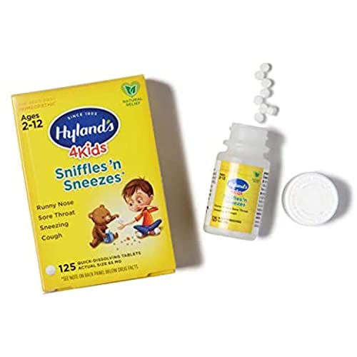 Zinc for Kids Ages 2+, Cold Medicine Tablets, Hyland's 4 Kids Sniffles n' Sneezes, Decongestant