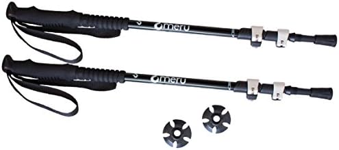 Carbon Fiber Trekking Poles for Ultralight Hiking / Backpacking - Adjustable Anti-Shock Alpenstock Walking Sticks w/ EVA Foam Handle (1 Pair)