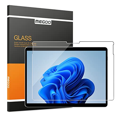 Megoo Screen Protector for Surface Pro 9 2022/Surface Pro 8 2021/ Pro X, Tempered Glass/Easy Installation/Scratch Resistant/Case Friendly, Also Compatible with Microsoft Surface Pro X 13 Inch