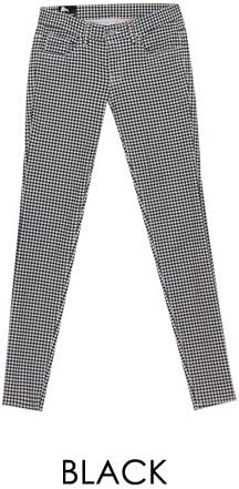 Amazon 千鳥格子 スキニーパンツ 柄 柄 パンツ レディース 柄 スキニー 柄 スキニーパンツ 柄パンツ スキニー 柄パン スキニーパンツ レディース パンツ レディース Pants Ladies ボトムス レディース ロングパンツ 通販