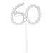Sunshinesmile Bride Rhinestone Crystal Silver Number 60 Birthday 60th Anniversary Cake Topper Rhinestone Crystal Silver Number 60 Birthday 60th Anniversary Cake Topper