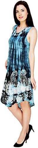 Dancers World Womens Ladies Summer Umbrella Cut Embroidered Cocktail Evening Boho Top Beachwear Dress Sundress Gypsy Free Size (4)