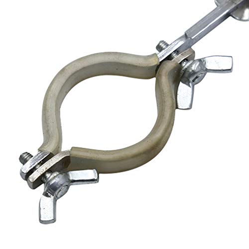 GloryMM Sturdy Silver Plated Sax Clamp-On Clip Holder Lyre for Alto Tenor Saxophone Musical Part