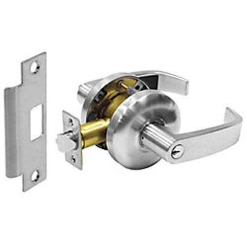 Sargent 65-Line Satin Chrome Plated Entry/Office Cylindrical Lock with Wrought Rose and Cast Lever, 1-3/8