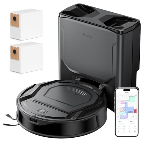 M210 Plus Robot Aspirador y Fregasuelos, 150min Autonomía, 6000Pa Succión, Obstáculos 190° PSD, Autovaciado 75 Días, Detecta Alfombras, Mapeo Láser ToF, Mascotas, Negro