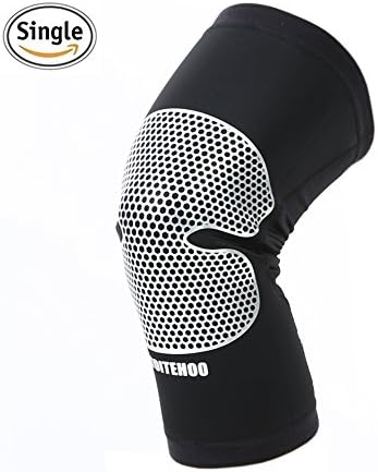 TOITEHOO Knee Sleeve, Knee Brace Athletics Support Improved Circulation For Walking, Running, Basketball, Workout and More Sports - Black (Single Wrap)